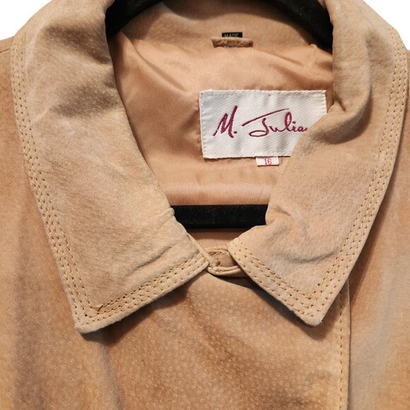 Vintage Men's M Julian Suede Fringe Concho Western Motorcycle Tan Jacket Sz 16 - Picture 2 of 16